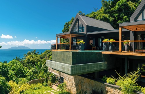 Glacis Villa | Maison Gaia Seychelles: staffed 5BR villa, infinity pool, ocean & sunset view