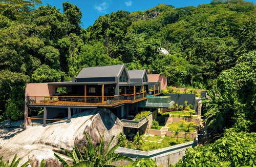 Glacis Villa | Maison Gaia Seychelles: staffed 5BR villa, infinity pool, ocean & sunset view