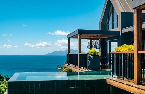 Glacis Villa | Maison Gaia Seychelles - staffed 5BR villa, infinity pool, ocean & sunset view