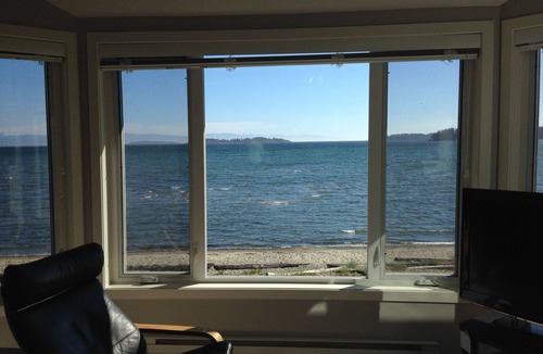 Regional District of Nanaimo Condo | TRULY BEACHFRONT - 180 Degree Panoramic View of the Beach