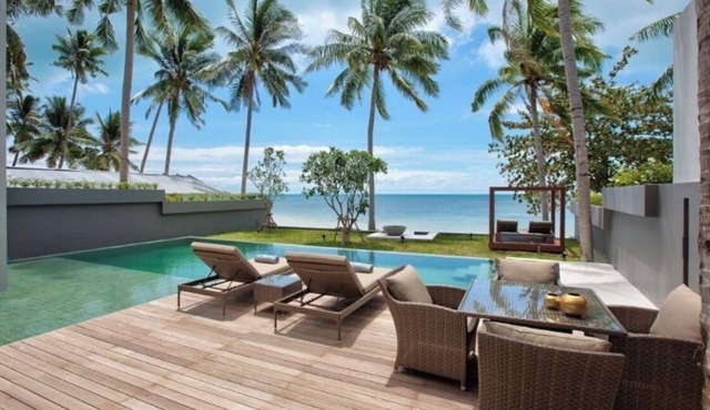 Beachfront Villa, Bang Por Beach, 3 Bedrooms, Private Pool, Housekeeper included in Koh Samui