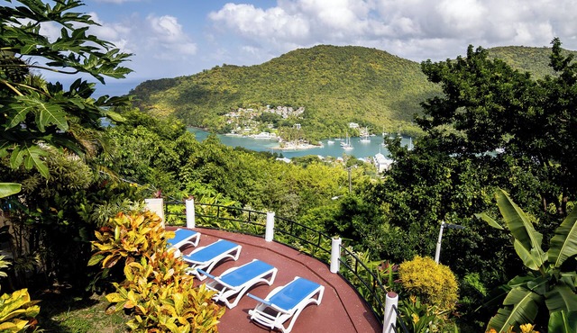 Best views full ocean, fully equipped Villa with pool, gym & small gift reserved in Marigot Bay