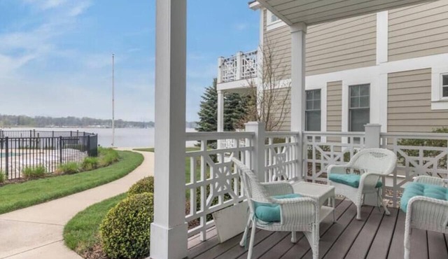 Discover comfort in Saugatuck at Lake Street Townhome #7, a 3BR retreat with pool views. in Saugatuck