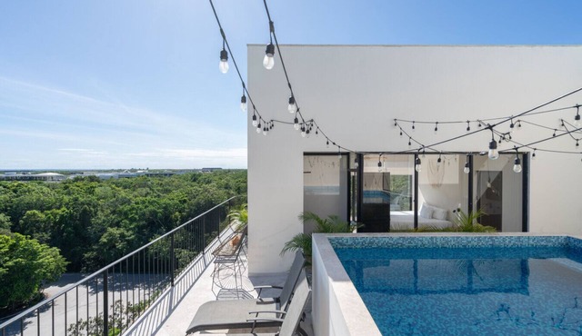 Exclusive 3BR Penthouse with Private Rooftop Terrace & Pool in Tulum Municipality