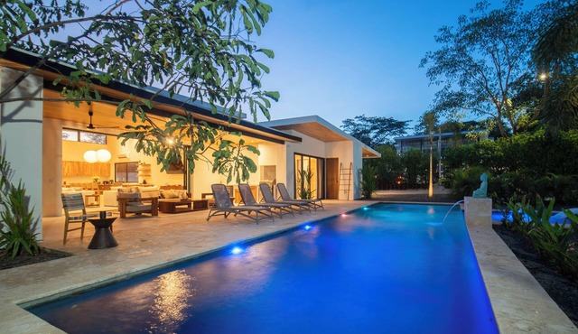 Fabulous 6 Bed/6Bath Villa! Walk to beach! 44' Pool-Golf Cart-Cold Plunge in Playa Grande
