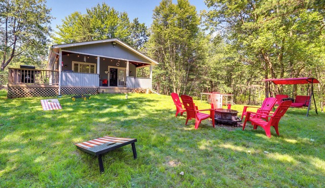 Fire Pit & Community Beach: Poconos Getaway! in Long Pond