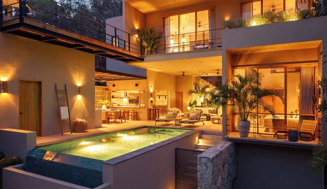 Gated Beachfront Villa Among Lush Natural Canopies in Huatulco