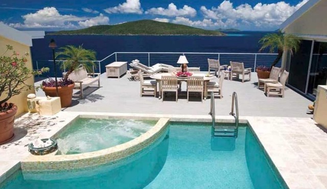 Luxurious Oceanfront Villa situated on 1 private acre with Dramatic Ocean Views in St. Thomas