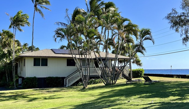 Oceanfront Beach Home w/Hot Tub, EV Charger – Steps to Poipu Beach Park! in Koloa
