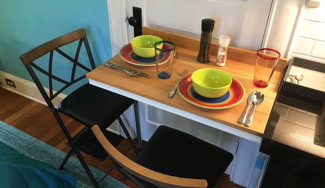 Patio Suite: sleeps 1–2; patio; gas fire pit in Portland