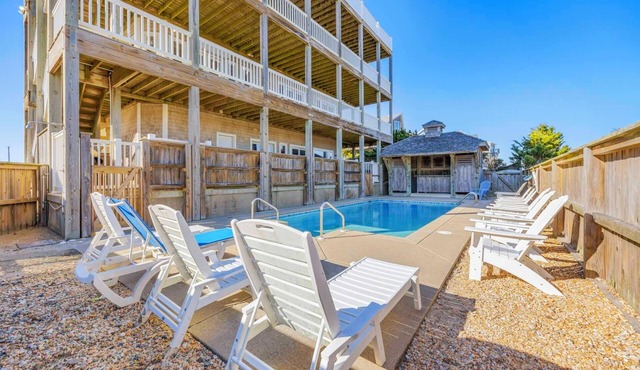 Premier Oceanfront Home with Pool, Hot Tub, Elevator, Game Room, and Theater in Waves