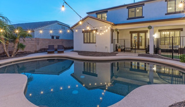 Resort Amenities: Game Room, Pvt Htd POOL, Putt Green, Covered Patio, Gas Grill in Gilbert
