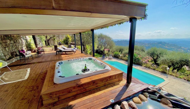 SALE - 35% off from July 25 to August 1! Jacuzzi, Sauna, Turkish Bath, Heated Pool in Châteauneuf-Grasse