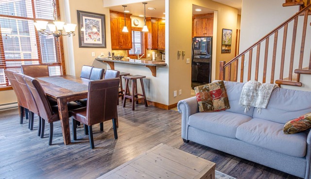Spacious multi level 4 bedroom + den townhouse, close to ski run, great views of Mt. Morrisey in Sun Peaks