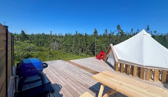 Spruce Bell Tent near Peggy's Cove in East Dover