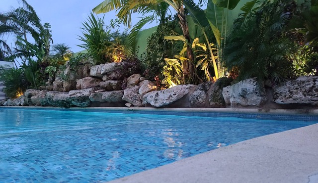 Steps from the beach 3-bedroom plus loft bedroom townhome, WiFi, AC & roof top. in Playa del Carmen