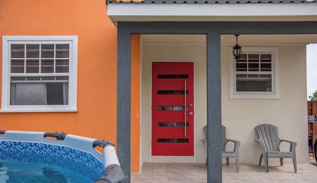 Stylish 2BR 1Bath APT with Pool and Deck, a stone's throw from St. Lawrence Gap. in Bridgetown