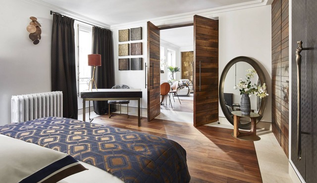 top luxury 3BR/3BA A/C art deco st honore architecturally designed in Paris