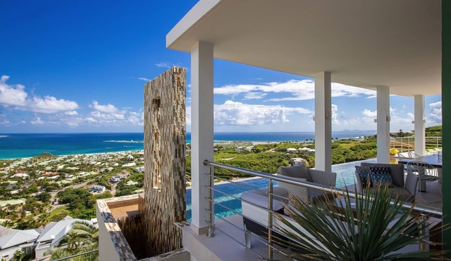 Villa Sunrise – Elevated Oceanview Escape Overlooking Orient Bay, St. Martin in Quartier d Orleans