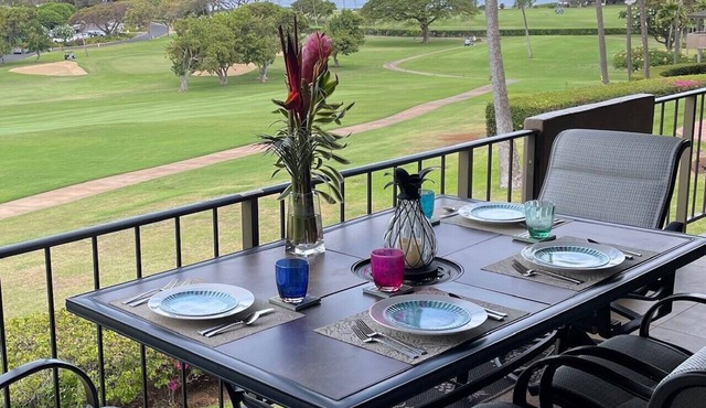 WOW- New 2bd/2ba, Largest Lanai w/Ocean & Golf Course Views, Lowest Resort Fee! in Lahaina