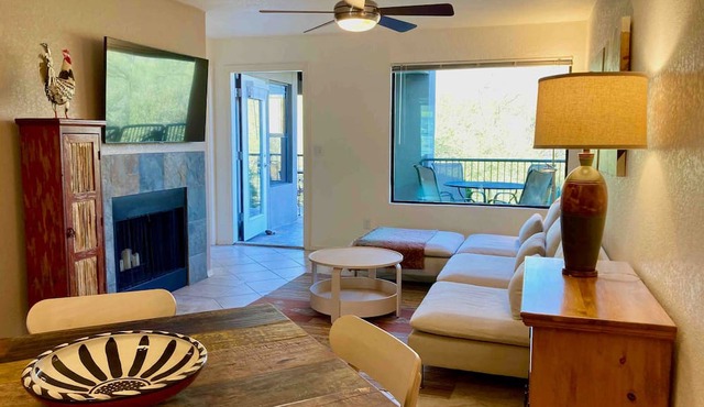 Condo opens to lush desert with unobstructed views of Catalina-Rincon mtns in Tucson
