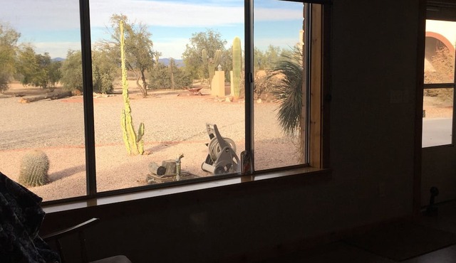 Guesthouse, with quail, cactus, & desert. in Florence